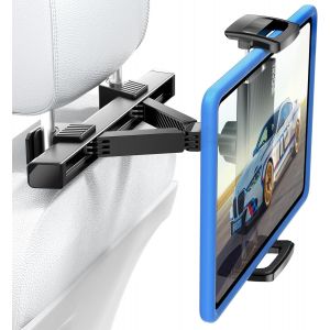 Support de tablette pour appuie-t&ecirc;te de voiture [acier &eacute;pais] porte-tablette compatible avec iPad Pro, Air, Mini, t&eacute;l&eacute;phone portable, Galaxy, Switch - Neuf