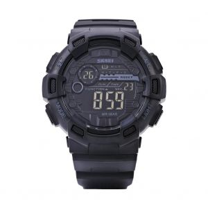 Montre-Bracelet &Eacute;lectronique Num&eacute;rique &Agrave; R&eacute;tro&eacute;clairage Led Montre-Bracelet De Sport &Eacute;tanche Ronde (Noir) - Neuf