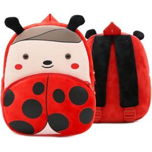 Sac à Dos Enfant Sac Bébé Garçon Fille Mini Sac d'école Maternelle en Peluche Coccinelle - Neuf