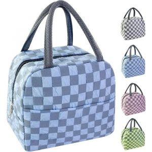 Sac à lunch, joli sac à lunch, sac isotherme étanche pour le travail, le bureau, les voyages, les pique-niques (bleu) - Neuf
