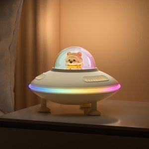 Enceinte Haut Parleur Bluetooth Veilleuse Sans Fil Port Clé Usb/Aux/Tf Carte Veilleuse Petite Enceinte Bluetooth Deco Gaming Lumière Led Cadeau Homme,Garcon,Femme,Fille,Ado Anniversaire - Neuf