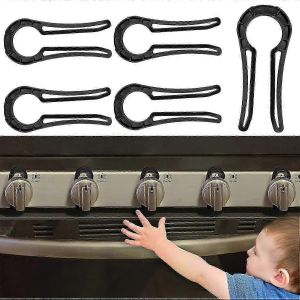 Serrure De Bouton De Cuisinière Pour La Sécurité Et L'étanchéité Des Enfants (Paquet De 5),Housses De Sécurité De Bouton De Four Pour Enfants Et Animaux Domestiques (Noir) 2024 Nouveau - Neuf