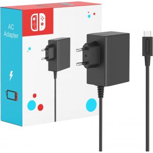 Eryi-Chargeur Pour Switch Console 45w Adaptateur Secteur Charge Rapide Avec Câble De 3m/10ft Pour Switch Console/Switch Lite/Switch Oled/Switch Deck Dock/Switch Pro Controller, Support Tv Mode - Neuf
