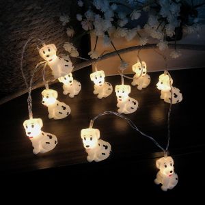 lbgwp60-Chambre D'Enfants Animaux Mignons, 10 Led, 10 Led, Lumières Décoratives, Lumière De Nuit, Pour École, Jardin, Chambre D'Enfant (1,65 M/10 Led, Chien) - Neuf