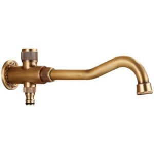 Robinets d'évier de cuisine Robinet de cuisine mural antique Robinet d'évier mural Robinet à poignée unique pour Fr - Neuf