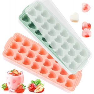 Kalanka-Lot De 2 Moules &Agrave; Gla&ccedil;ons En Silicone En Forme De C?ur Pour Bi&egrave;re, Cocktails, Whisky, Soda, Eau, Chocolat - Neuf