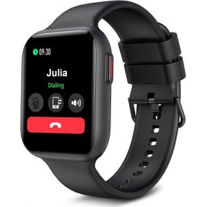 Bebinca GT5 Montre connect&eacute;e 2023 Appels Vocaux 1.75"" HD Super Grand &eacute;cran avec Menu Flottant,28 Sports, 24/7 freq. Cardiaque, SpO2 R&eacute;el, Calculatrice IP68 Imperm&eacute;able(Noir) - Neuf