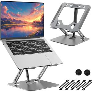 Support Ordinateur Portable, Ergonomique Laptop Stand Ventilé Réglable, Support PC Portable Réglable 5 Niveaux Durables, Compatible avec MacBook Air Pro Autre Laptops Tablettes (10""-17.3"") - Neuf