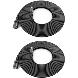 Câble d'extension d'alimentation DC Mâle à Prise Femelle Connecteur 2 * 6 m Adaptateur Cordon CCTV Compatible avec CCTV Security Camera, IP Camera, DVR Standalone, LED Strip - Neuf