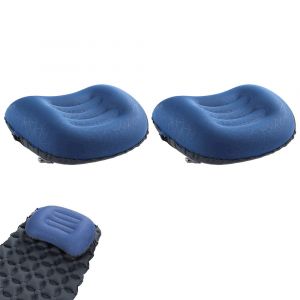 Lot De 2 Oreillers Gonflables Pour La Nuque, Id&eacute;aux Pour Le Camping, Les Voyages, La Randonn&eacute;e Et Le Repos En Plein Air. - Neuf