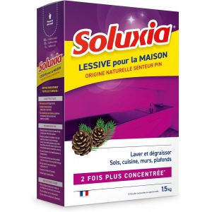 Lessive Senteur Pin - Lave et D&eacute;graisse &iquest; Id&eacute;al Travaux, Sols, Murs, Cuisine, Peinture, Entretien et Plafonds &iquest; 2 fois plus concentr&eacute; &iquest; Origine Naturelle, 1.5 kg (Lot de 1) - Neuf