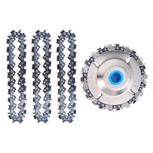 Disque &agrave; tron&ccedil;onner circulaire pour la sculpture sur bois - Avec 3 disques suppl&eacute;mentaires, al&eacute;sage de 7/8 pouce, disque de fa&ccedil;onnage pour tron&ccedil;onneuse circulaire - Neuf