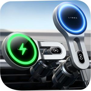 Ongi-15w Support Telephone Voiture Magsafe,Magsafe Voiture¿30 Aimants N55 Puissants¿ Chargeur Induction Voiture,Support Telephone Voiture Induction Chargeur Sans Fil Voiture Pour Iphone 15 Samsung - Neuf