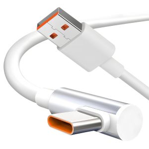 wwp-Câble Xiaomi 120W, Câble USB C Charge Rapide 6A 90 Degrés 1.8M pour Redmi Note 10 Pro, Câble USB Type-C Charge Turbo pour Xiaomi 14/13T/12X/12T/11T Pro/11 Lite/10T/Redmi Note 13/12/11/ Mi 11 - Neuf