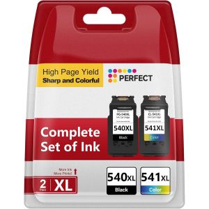 540 541 Cartouches d'encre Remplacement pour Cartouche Canon 540 541 XL Pack, Cartouche Encre 540 541 pour Pixma MG4250 TS5150 MG3650 MG3550 MG3650s MX475 (Noir et Couleur) - Neuf