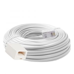 Rallonge T&eacute;l&eacute;phonique De 25 M, C&acirc;ble D'Extension De T&eacute;l&eacute;phone, Ligne T&eacute;l&eacute;phonique Pour T&eacute;l&eacute;phone Fixe Britannique, Compatible Avec T&eacute;l&eacute;copieur Bt&Rj11 &Agrave; Domicile Et Au Bureau, T&eacute;l&eacute;phone - Neuf