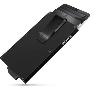 KALANKA-Porte-Carte RFID pour Homme - Porte-Carte en Métal Minimaliste, Fin - Porte Carte - Porte Carte Bancaire - Protecteur de Carte sans Contact, avec Pince à Billets - Neuf