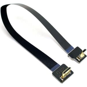 90 degrés vers Le Bas coudé FPV Micro HDMI mâle vers Mini HDMI FPC câble Plat 20 cm pour FPV HDTV Multicopter Photographie aérienne - Neuf
