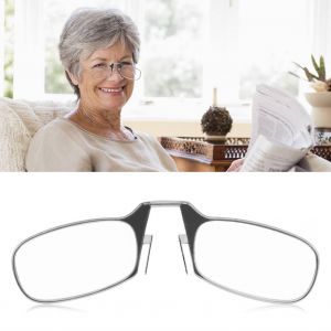 Mini porte-cles unisexe pour personnes agees, pince-nez ultra leger, lunettes de lecture presbytes, noir, 1,5 - Neuf