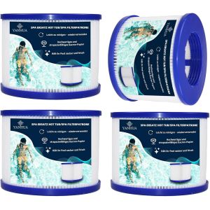 Filter cartuschen für aufblasbares Spa,Filtre Spa Intelligent 76 X 100 mm,Accessoires Spa,Filtre Spa pour Aquaparx,Filtre à lamelles pour Piscine,Durable (4pcs) - Neuf