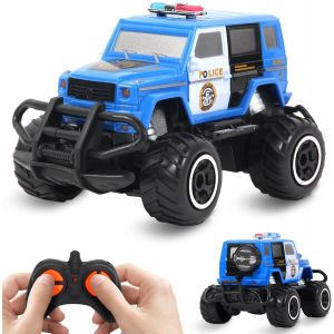 Voiture T&eacute;l&eacute;command&eacute;e pour Enfants, Solide, Rapide et Sensible pour Gar&ccedil;ons de 3 4 5 6 7 Ans, Jouet Turque RC pour Tout Petit, Petite Voiture de Course, Meilleur Cadeau pour Anniversaire(Bleu) - Neuf