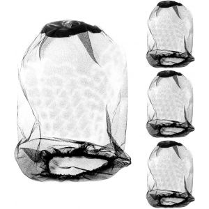 KALANKA-4 Pièces de Filet Anti-Moustiques pour Tête, Filet Anti-Moustiques pour Chapeau, Protection Anti-Insectes pour Les Activités de Plein Air, Randonnée, Camping, Abeillage, Pêche - Neuf