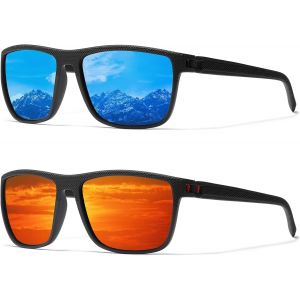 Lunettes De Soleil Carrées Classiques Pour Homme Et Femme - Lunettes De Soleil Polarisées Légères Avec Protection Uv A4 - Neuf