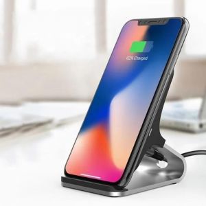 Chargeur Rapide Sans Fil, Alliage D'aluminium, Qi Chargeur Induction Pour Samsung Galaxy Note 8 / S8 Plus / Iphone 8 / Plus / X - Neuf