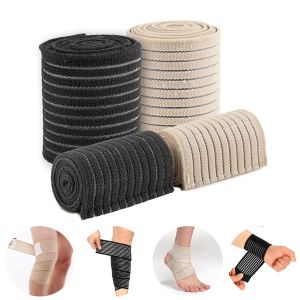 Compression Band,4 Pieces Compression Sleeve Compression Calf Bandage Self-Adhesive,Compressive Tape,Compression Sleeve Knee Brace Adjustable With Compression - Neuf