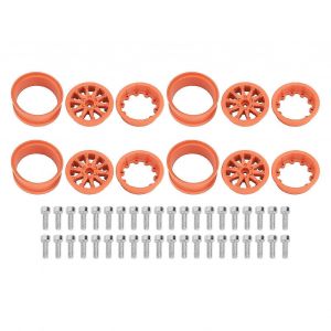2024 Nouveau, 4set 2.2 Pouces Jante De Roue En Nylon Rc Voiture Jante Pour Axial Scx10 Wraith Rr10 1/10 Rc Voitures Orange - Neuf