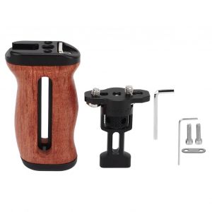 Poignee laterale universelle rotative en palissandre pour cage de camera, pour vlog gauche et droit - Neuf