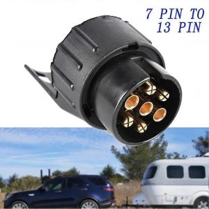 Adaptateur de prise 7 broches à 13 broches Connecteur de remorque 12V Attelage de remorque Remorquage Fiches étanches Adaptateur de prise Voiture Camion Caravane Accessoires - Neuf