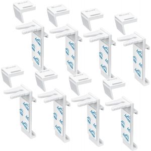 Lot de 8 supports de serrage pour store enrouleur double sans perçage-Accessoires de rechange pour PVC,fenêtres en bois,battants de porte - Neuf