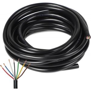 5m Câble 7 Conducteurs pour Remorque,Câble Électrique Rond 7 Fils 0.8mm²,Faisceau Remorque 7 Broches pour Caravane Voiture Camping-Car RV - Neuf