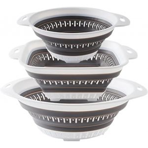 Lbgwp60-3pièces Passoire Pliable Passoire Retractable Passoire Cuisine Passoire Plastique Passoire Pliante Silicone Pour Pâtes Fruits Et Légumes Pour Une Utilisation Quotidienne Et Extérieure Maison - Neuf