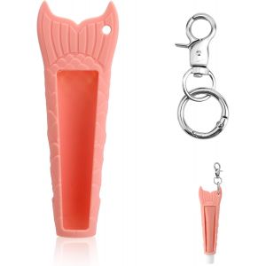 KAL-Porte-Clés Pour Baume À Lèvres, Étui De Protection Portable En Silicone Avec Porte-Clés Compatible Avec Summer Fridays Brown Sugar - Neuf