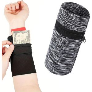 JGD-1 portefeuille de poignet avec fermeture &eacute;clair, pochette de poignet pour v&ecirc;tements de sport, bracelet de t&eacute;l&eacute;phone l&eacute;ger pour la course &agrave; pied, la course, la randonn&eacute;e, les voyages - Neuf