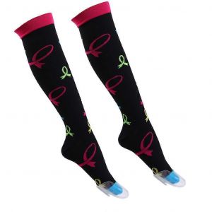 Hommes Fun Coloré Compression Genou Chaussettes Hautes Rayures Arc-En-Ciel Coeur Sport Bas - Neuf