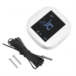 HJLIAN Thermostat programmable Wi-Fi, ecran tactile numerique, controle de la temperature et capteur d'humidite (90-240 V) - Neuf
