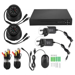 Kit DVR 2 canaux ADH HD 100 W 720p 5 en 1 pour systeme de camera de securite (prise britannique 100-240 V) - Neuf