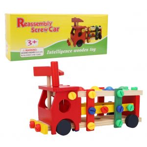 Boules en bois pour enfants, blocs de construction intelligents, voiture, jouets educatifs - Neuf