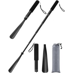 Chausse-Pied Long En M&eacute;tal - T&eacute;lescopique 34-85 Cm, En Alliage D'aluminium - Neuf