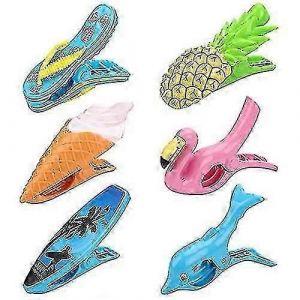 Mkk 6 Pcs Pinces À Serviettes De Plage Grands Piquets De Plage Pour Serviettes Blanchisserie Pinces À Serviettes De Bain De Soleil Pinces À Serviettes De Piscine Pinces À Linge En Plastique Pour Chais - Neuf