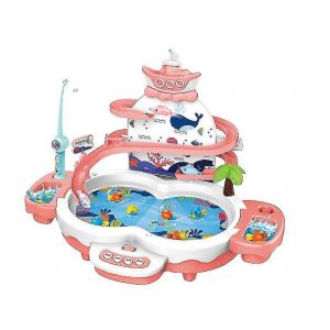 Jeu de pêche électrique, musique, eau, table rotative - Neuf