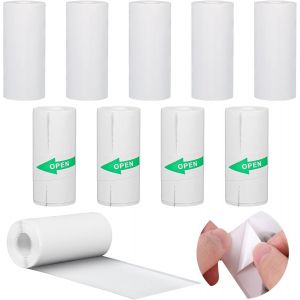 YEMAESRE-10 Rouleaux Thermique Appareil Photo Impression Papier, 57 X 25Mm, Auto-Adhésif Blanc, Sans Encre,Pour Mini Imprimante (10) - Neuf