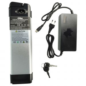 Vhbw Batterie Compatible Avec Zhenlong Zl0710 V&eacute;lo &Eacute;lectrique Jusque 2014 (10,4ah, 24v, Li-Ion) + Chargeur - Noir / Argent&eacute; - Neuf