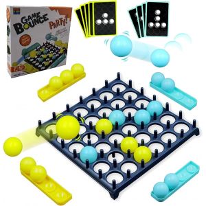 ChenQuanSarl-Jeu De Balle Rebondissante, Jeu De Soci&eacute;t&eacute; Interactif Parents-Enfants, Jeux De Table Balle Rebondissante, Avec 16 Balles Et 9 Cartes De T&acirc;ches, Bouncing Ball, Jeu Familial Amusant Pour 2 - Neuf