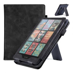 &Eacute;tui pour Kindle Paperwhite 12e g&eacute;n&eacute;ration avec support et dragonne, en cuir PU r&eacute;sistant, sortie en 2024. - Neuf