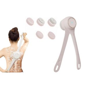 Brosse &Eacute;lectrique Pour Le Dos Et Le Corps Avec 5 T&ecirc;tes De Brosse Et Double Poign&eacute;e Pour Exfolier Et Nettoyer - Neuf