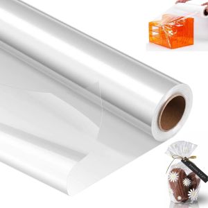 Rouleau De Papier Cellophane Transparent Pour Emballage Cadeaux ¿ 80 Cm X 30 M (3 Mil) ¿ Papier Fleuriste,Paniers Cadeaux,Bonbons,Artisanat ¿ Idéal Pour Professionnels Et Diy - Neuf